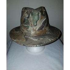 men&apos;s vintage camo FEDORA hat  sz MED. made in the USA.......NEW  eb-92439818